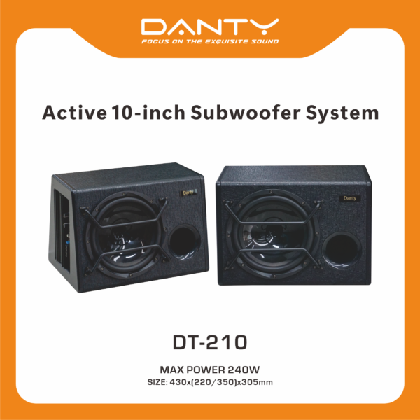 10" Active Car Subwoofer | Powered Bass System for Trunk Installation
