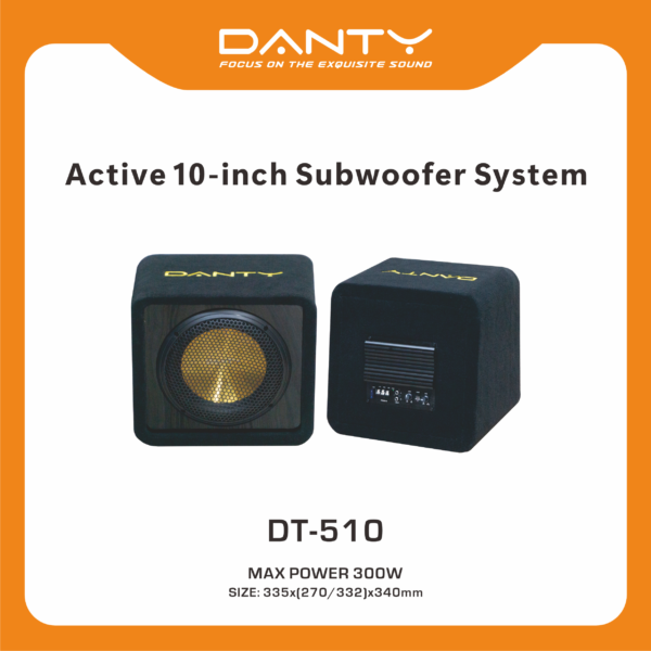 Car Trunk 10" Powered Subwoofer