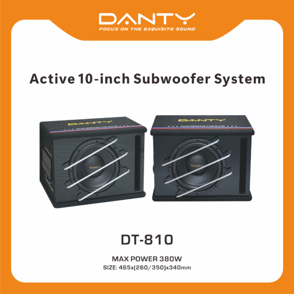 10″ Active Car Subwoofer | Powered Bass System for Trunk Installation