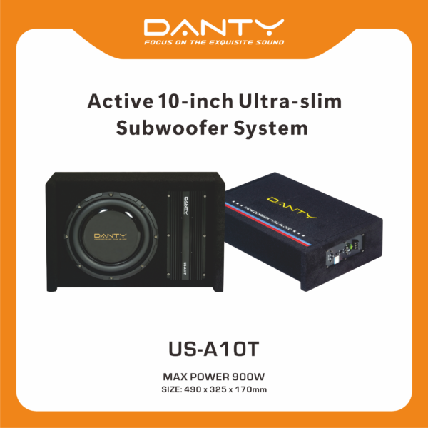 Slim Active Car Subwoofer Cabinet