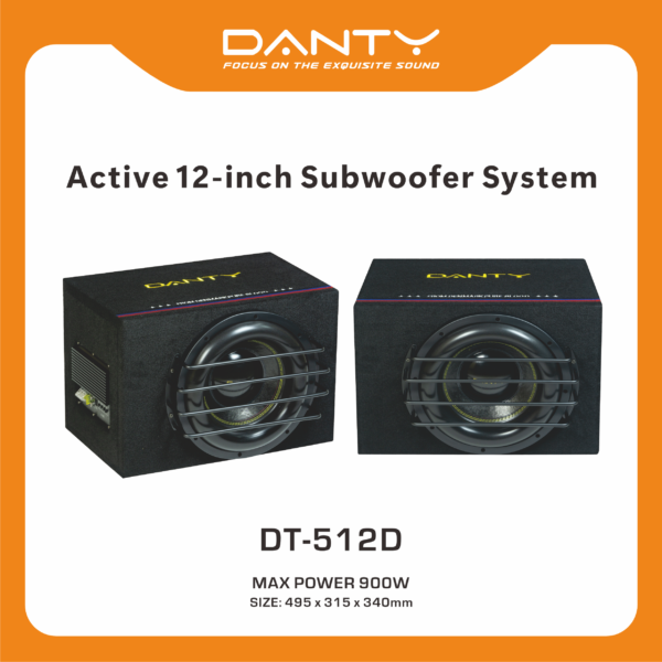 12" Active Car Subwoofer | Powered Bass System for Deep, Punchy Trunk Audio