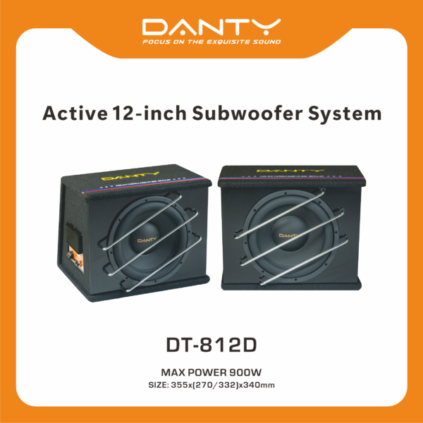12″ Active Car Subwoofer | Powered Bass System for Deep, Punchy Trunk Audio