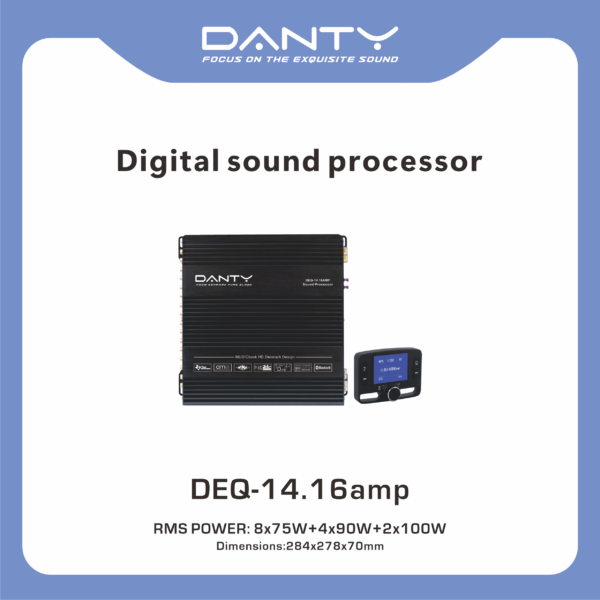 Car Audio DSP Processor with Built-in Amplifier