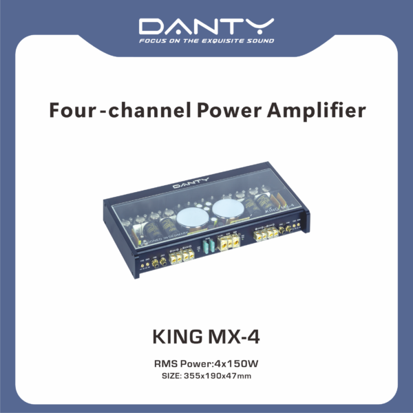 4‑Channel Car Power Amplifier – Four‑Way Audio Amplifier