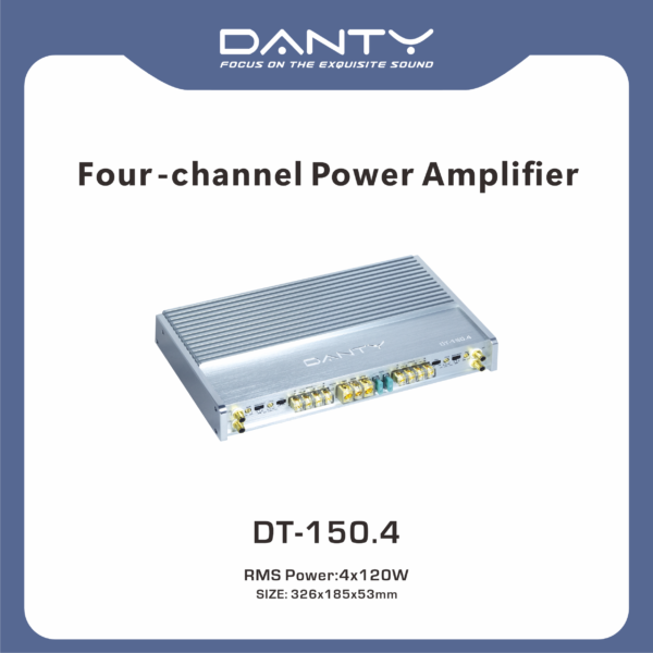 4‑Channel Car Power Amplifier – Four‑Way Audio Amplifier