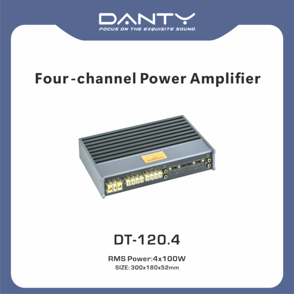 4‑Channel Car Power Amplifier – Four‑Way Audio Amplifier