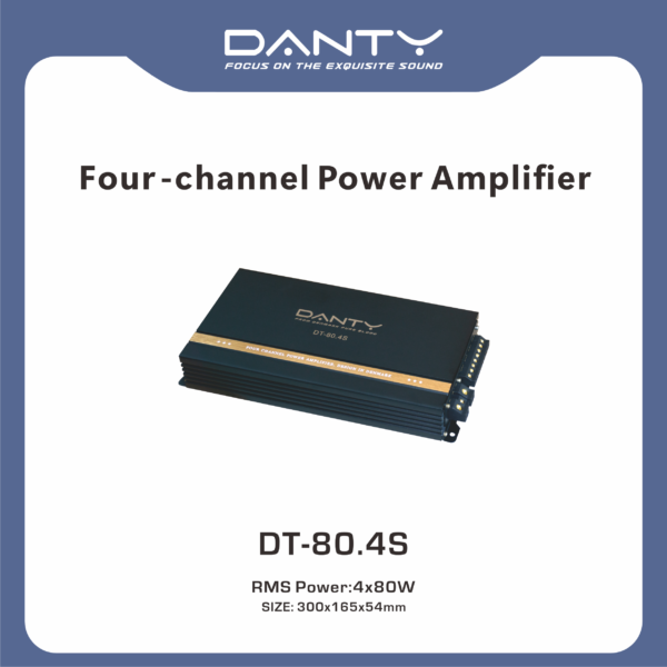 4‑Channel Car Power Amplifier – Four‑Way Audio Amplifier