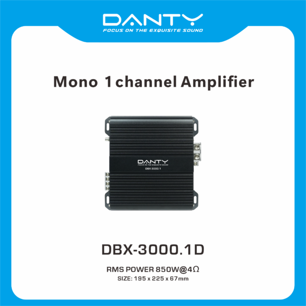 Mono 1‑Channel Car Amplifier – Monoblock Bass Amplifier