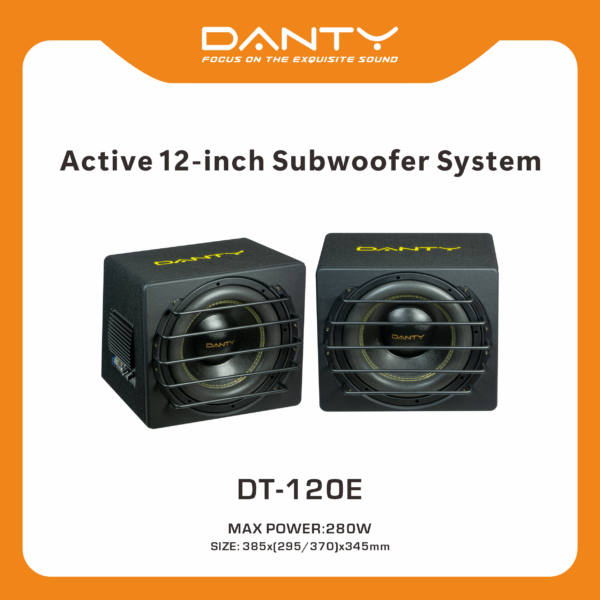 12″ Active Car Subwoofer | Powered Bass System for Deep, Punchy Trunk Audio