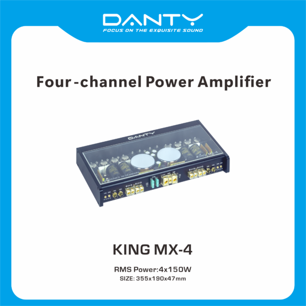 4‑Channel Car Power Amplifier – Four‑Way Audio Amplifier